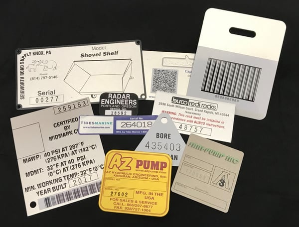 Variable Data printing on aluminum tags