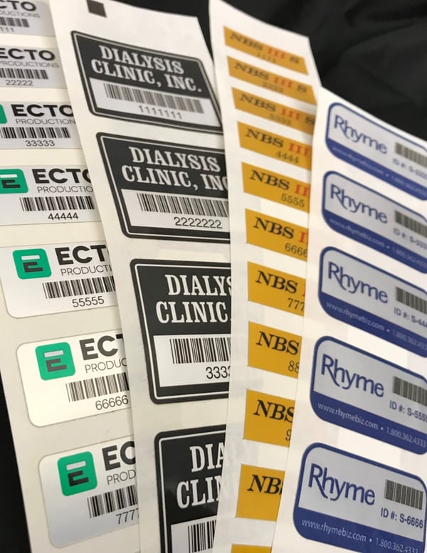 Variable Data labels printed in strips with consecutive numbering by McLoone