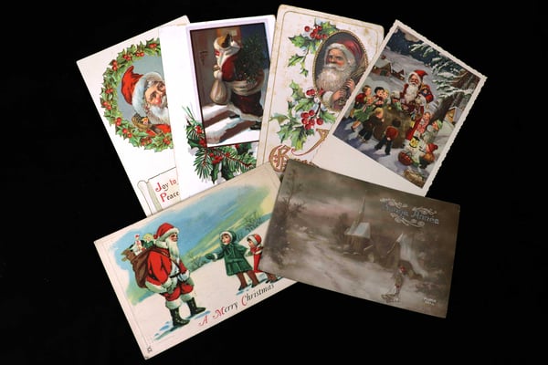 vintage hand crafted paper holiday cards