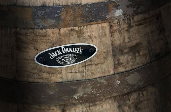 jack daniels whiskey barrel nameplate
