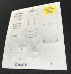 informational labels supplied in kit format